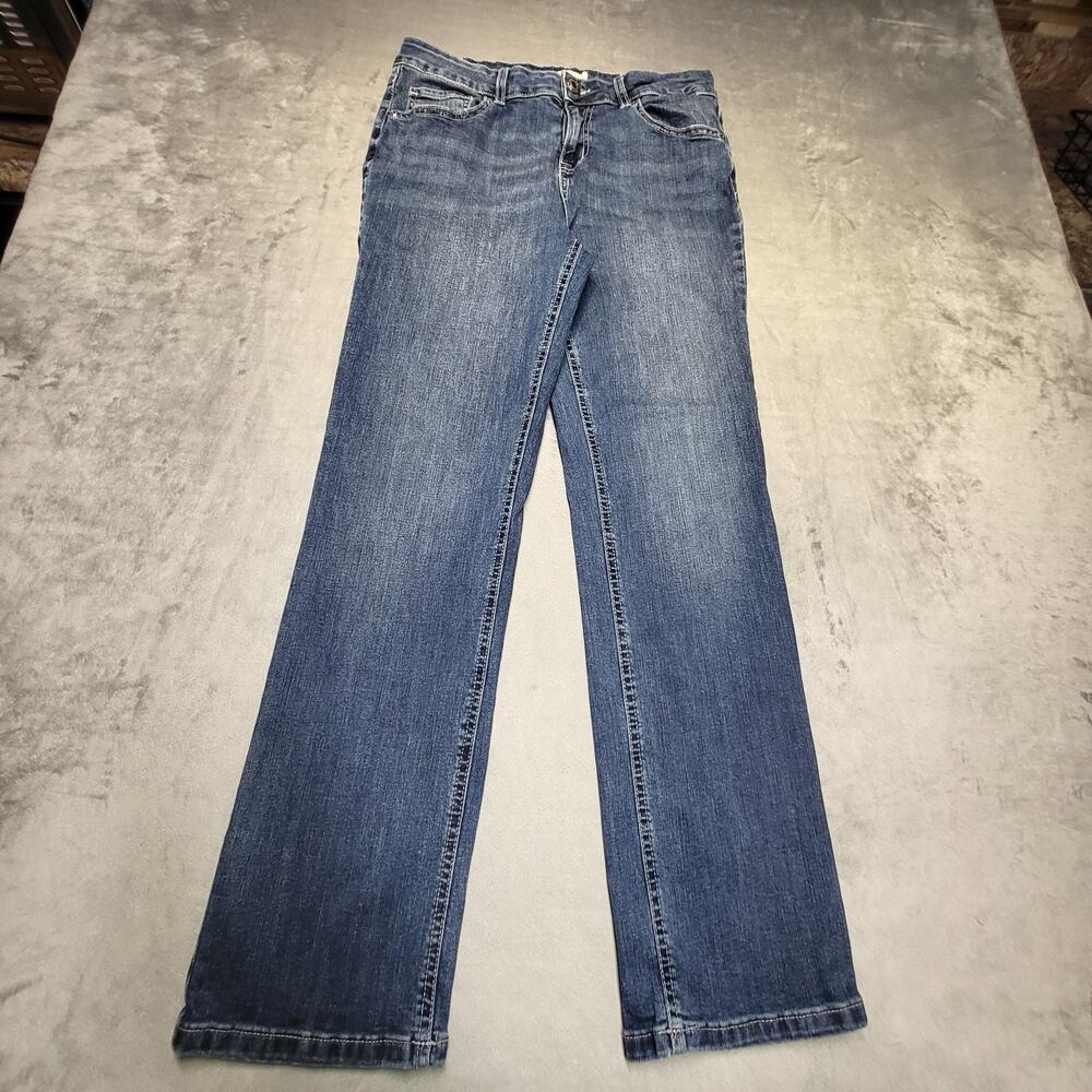 M Jeans Jeans Womens 10 Blue Straight Mid‎ Rise Medium Wash Classic Stretch